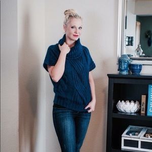 Adorable Dolman Sapphire Blue Sweater